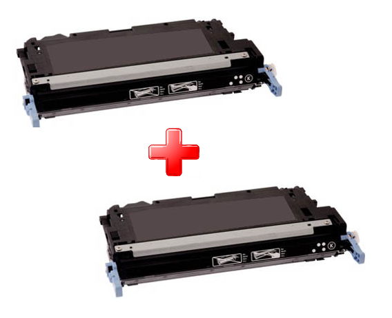 Toner HP 501A Q6470AD - 2 x fekete | Utángyártott | Kompatibilis Festék Kazetta | Tonerkazetta | Cartridge