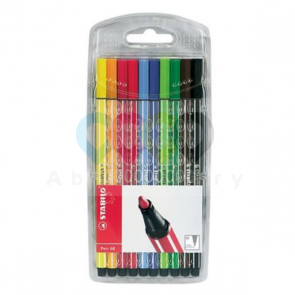 Marker Stabilo Pen 68, színkeverék, 10 db