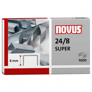 Kapcsok Novus tűzőgépbe, 24/8, 1000 db/csomag