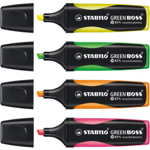 Stabilo Green Boss szövegkiemelő készlet, neon, 4 db