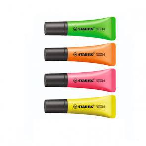 Stabilo Neon szövegkiemelő, vegyes szín, 4db